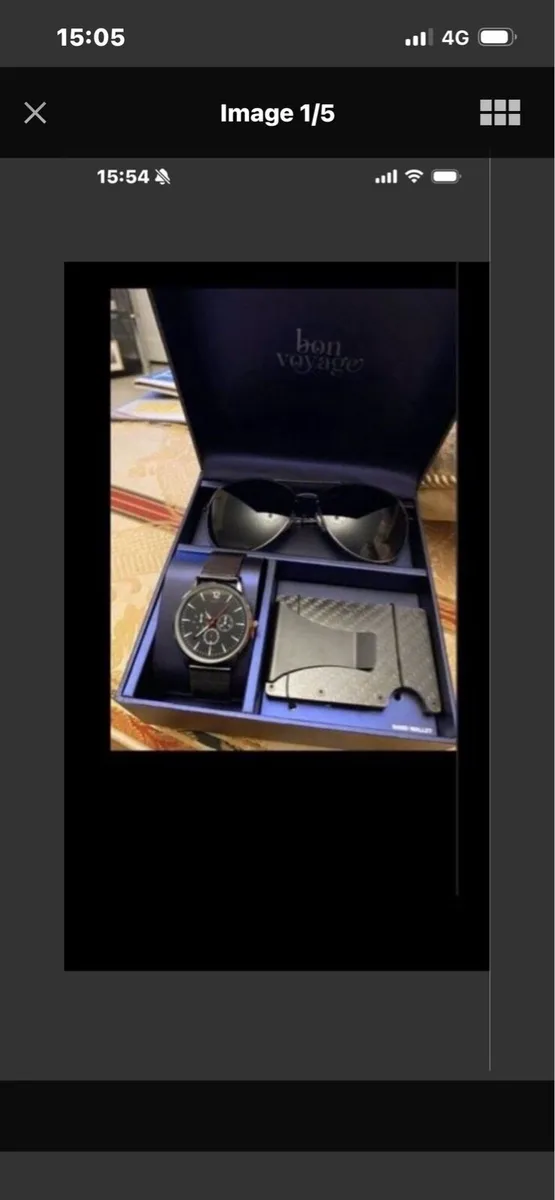 Watch, Sunglasses, Card Holder Set - Image 1
