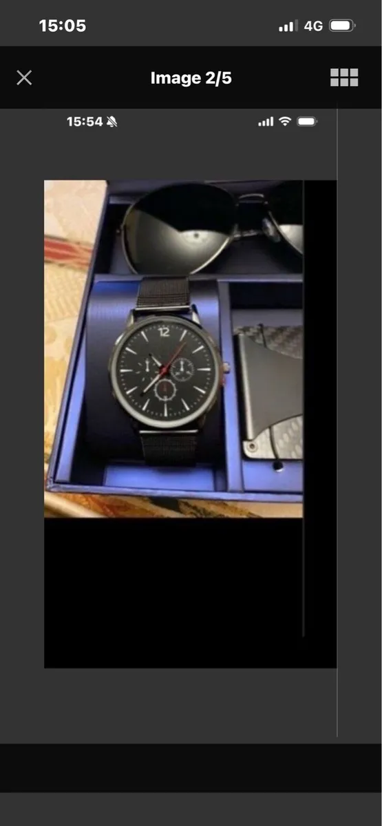 Watch, Sunglasses, Card Holder Set - Image 2