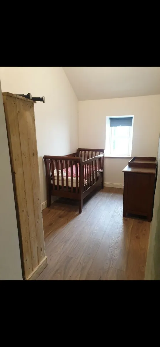 Cotbed and chest of drawers/cabnet