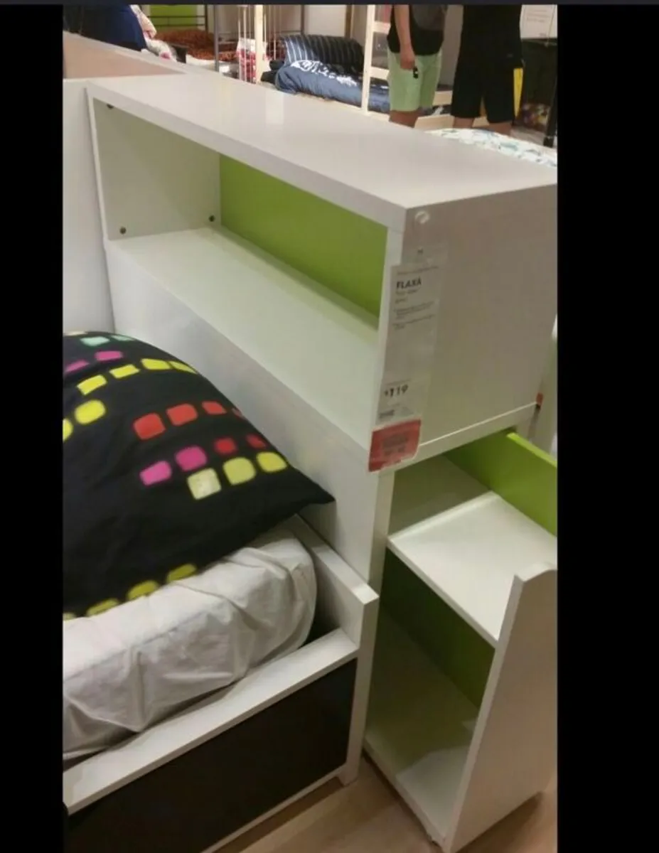 IKEA FLAXA Single Bed with Storage Drawers & Hidden Storage Headboard - Image 2