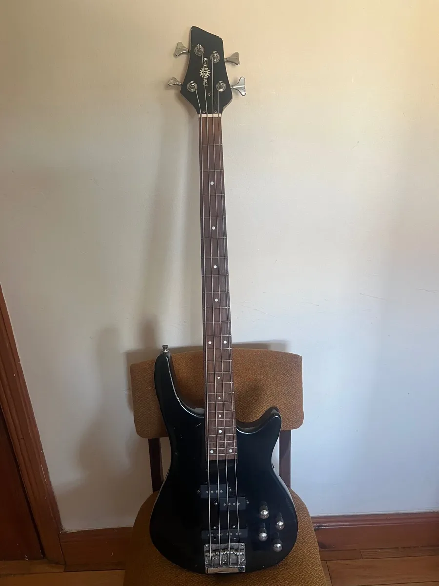 4-String Electric Bass Guitar – Black - Image 1
