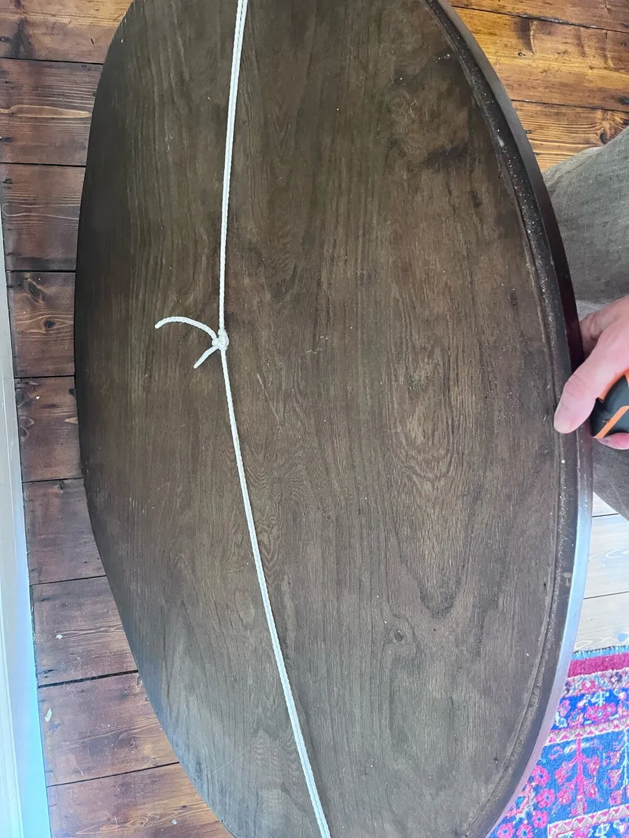 Antique Mirror with wooden inlay - Image 4