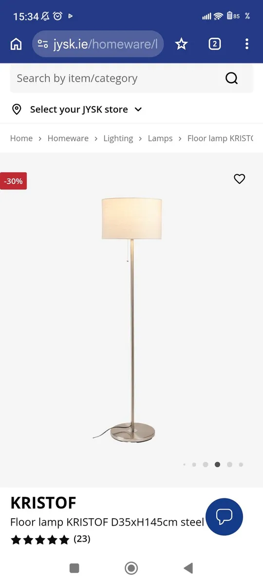 KRISTOF JYSK Floor Lamp - Brand New - Image 3