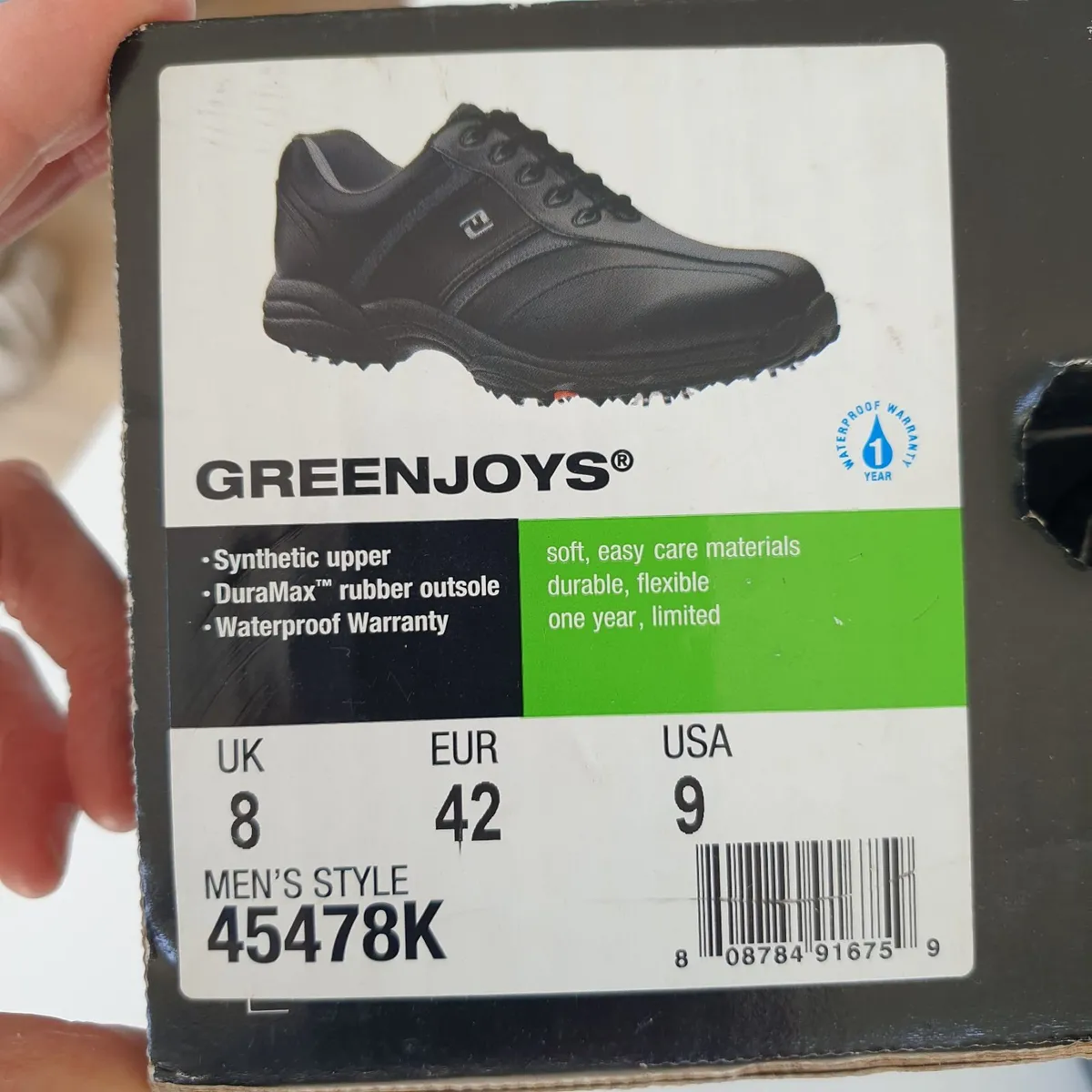 Footjoy Greenjoy black golf shoes size 8 EU 42 NEW - Image 4
