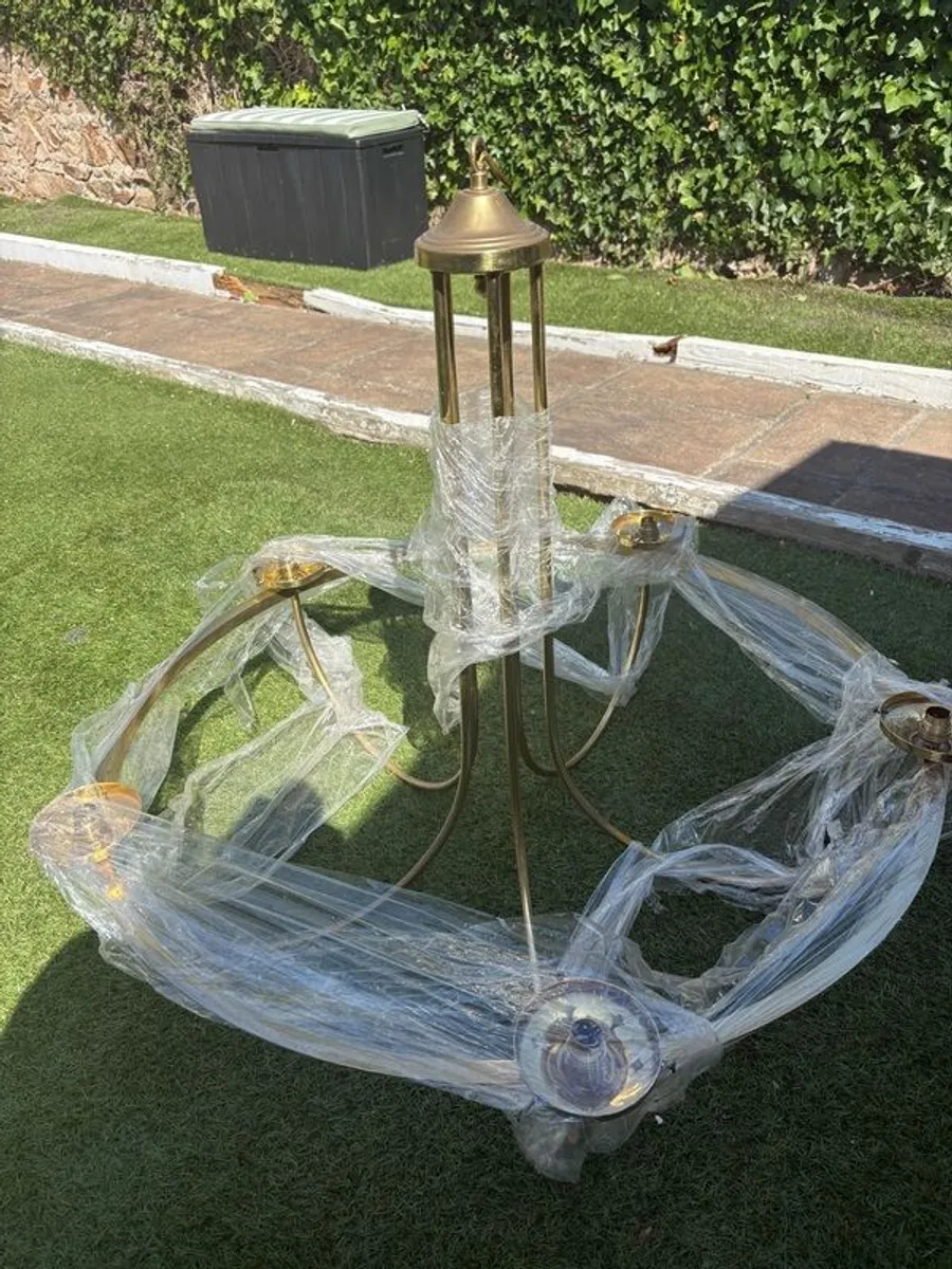 Refurbished Brass Chandelier - Image 1