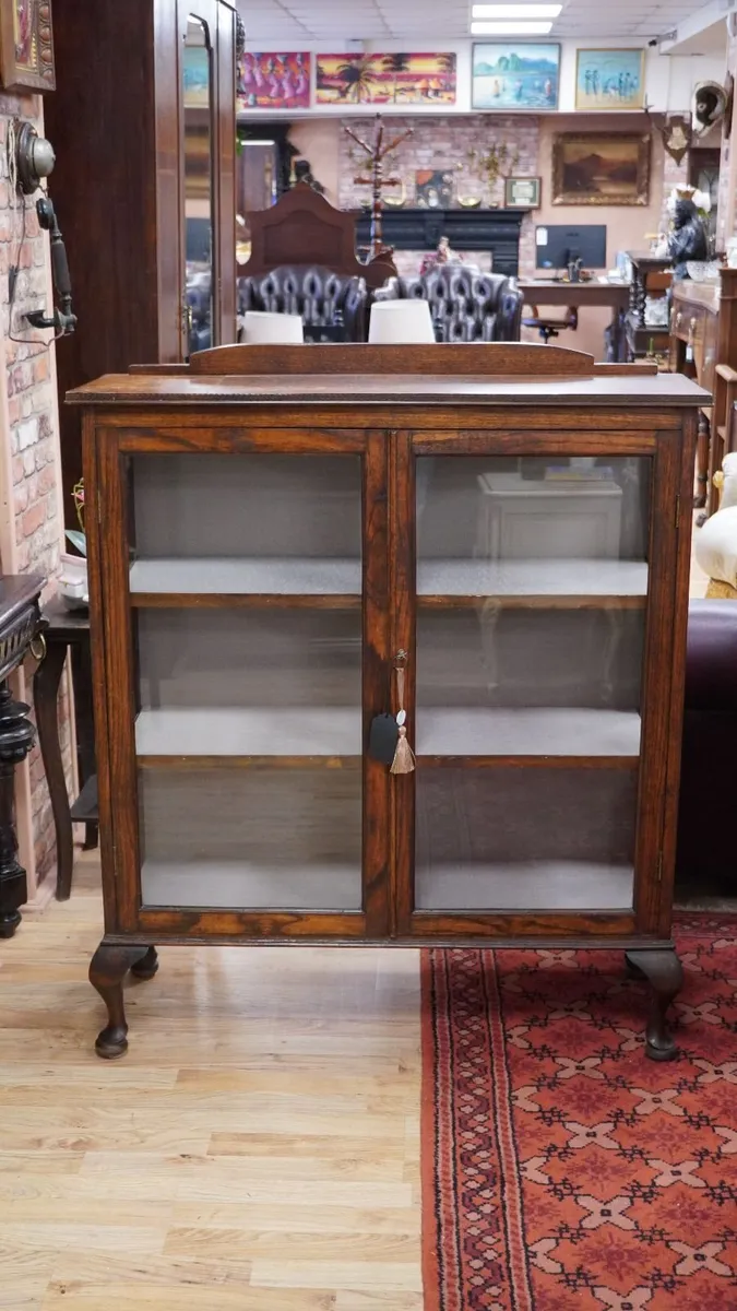 Oak Display Cabinet - Image 1