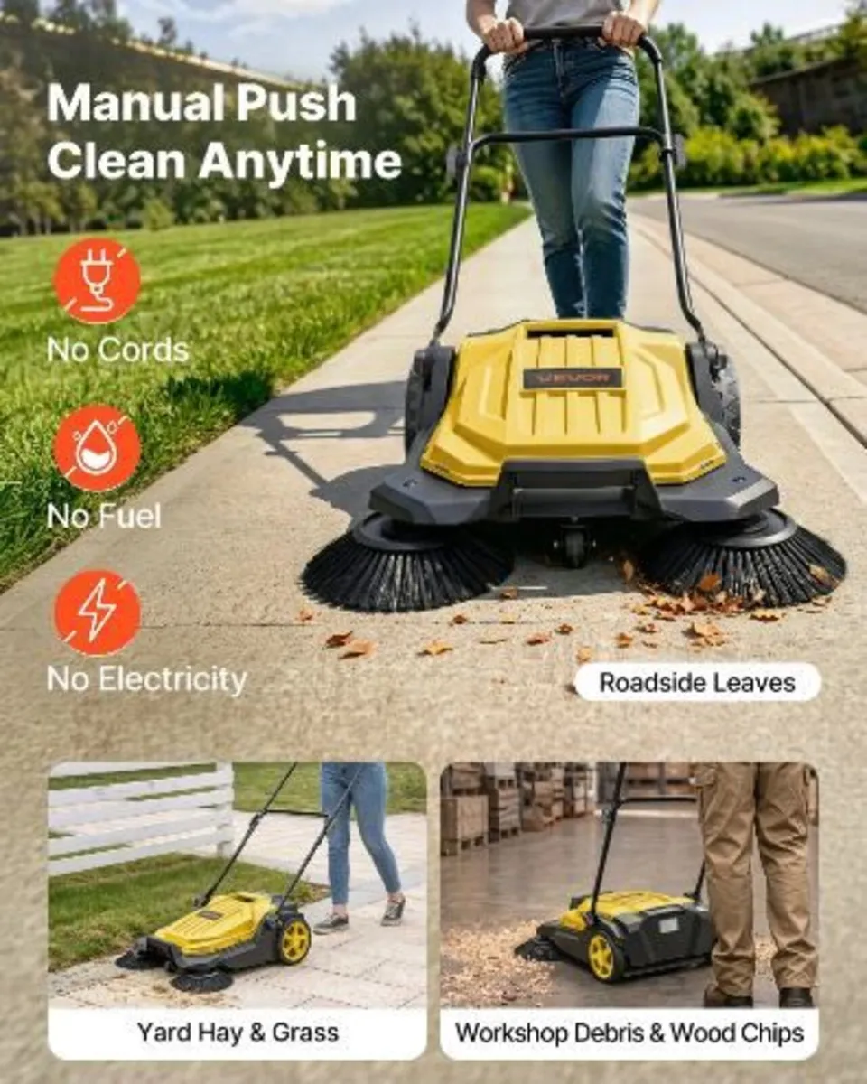 Walk-Behind Hand Push Floor Sweeper - Image 4