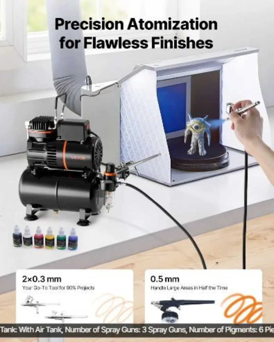 Airbrush Kit, 1/6 HP, Air Brush Kit - Image 2