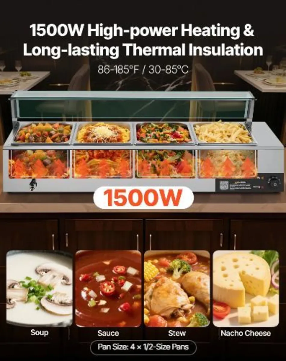 Commercial Food Warmer, 1500W - Image 2
