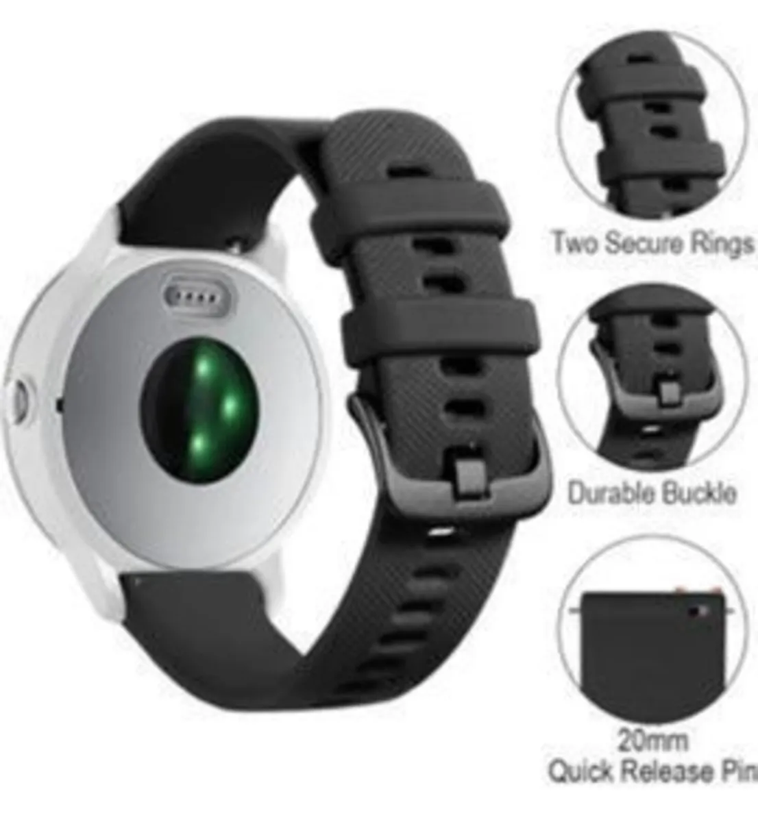 Replacement watch strap for some Garmin watches