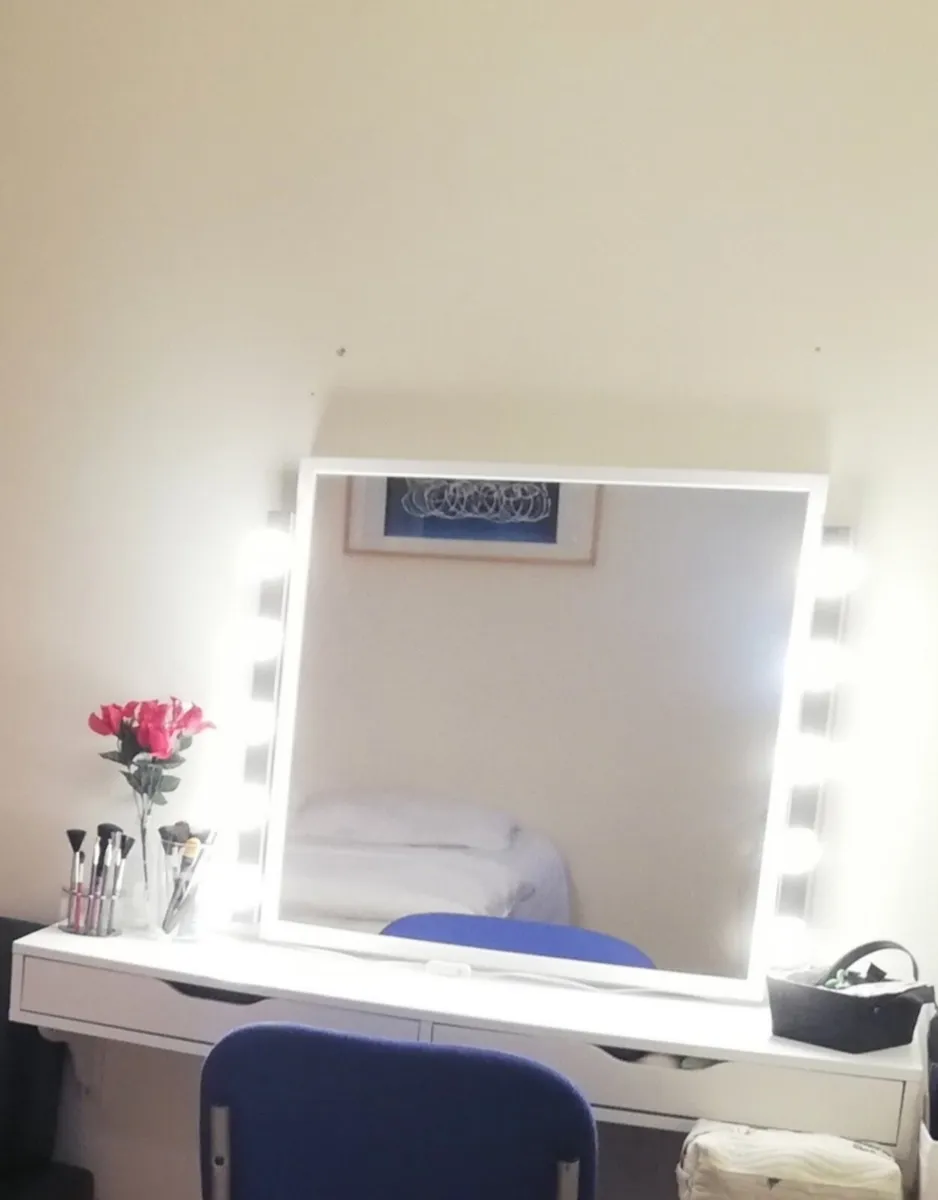 Hollywood Style Mirror and Board - Image 1