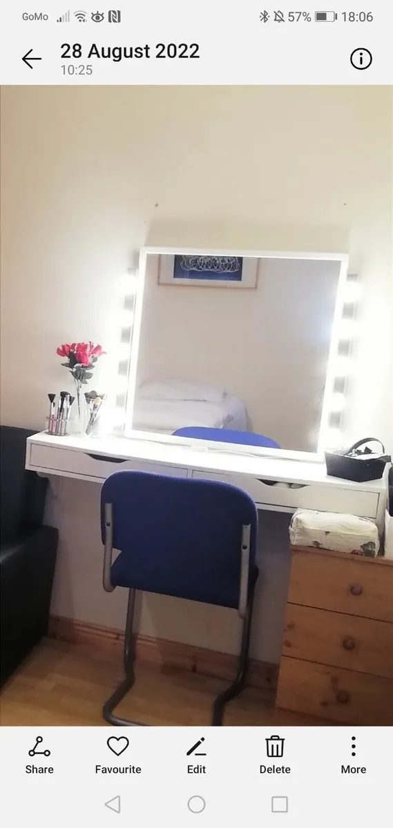 Hollywood Style Mirror and Board - Image 3