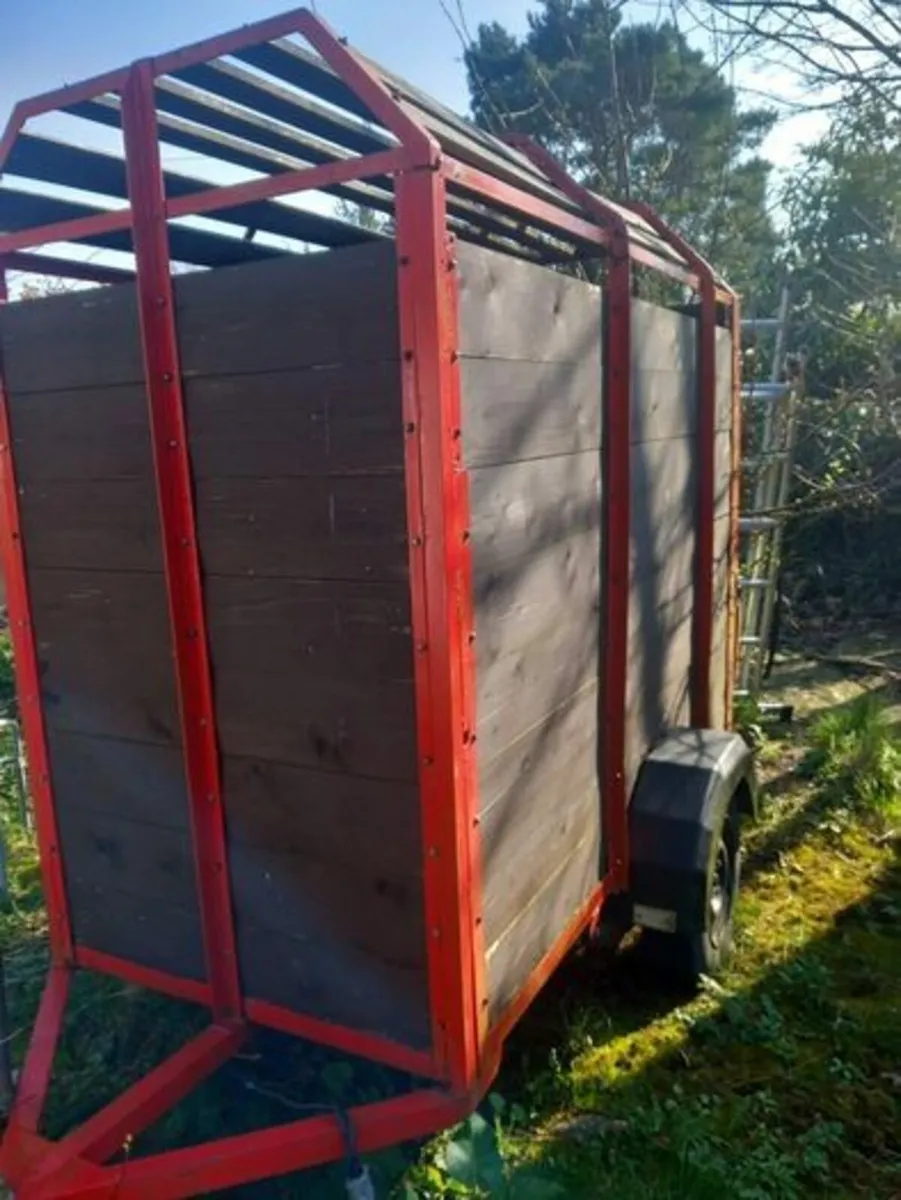 Enclosed Livestock Trailer with Spring Loaded Ramp - Image 2