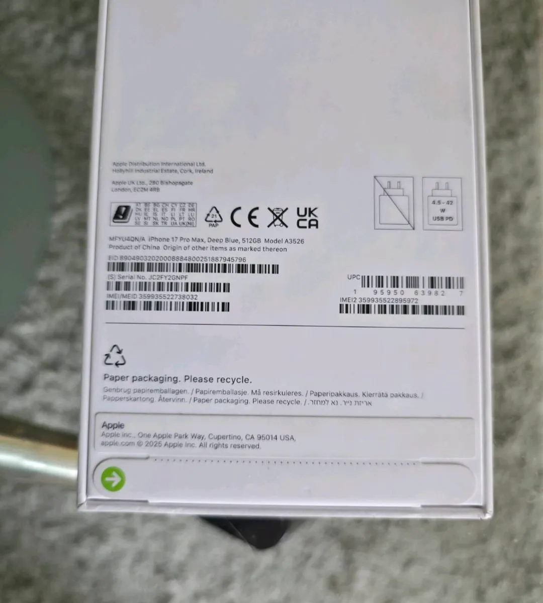Apple Iphone 17 Pro Max 512GB IRISH - Image 3