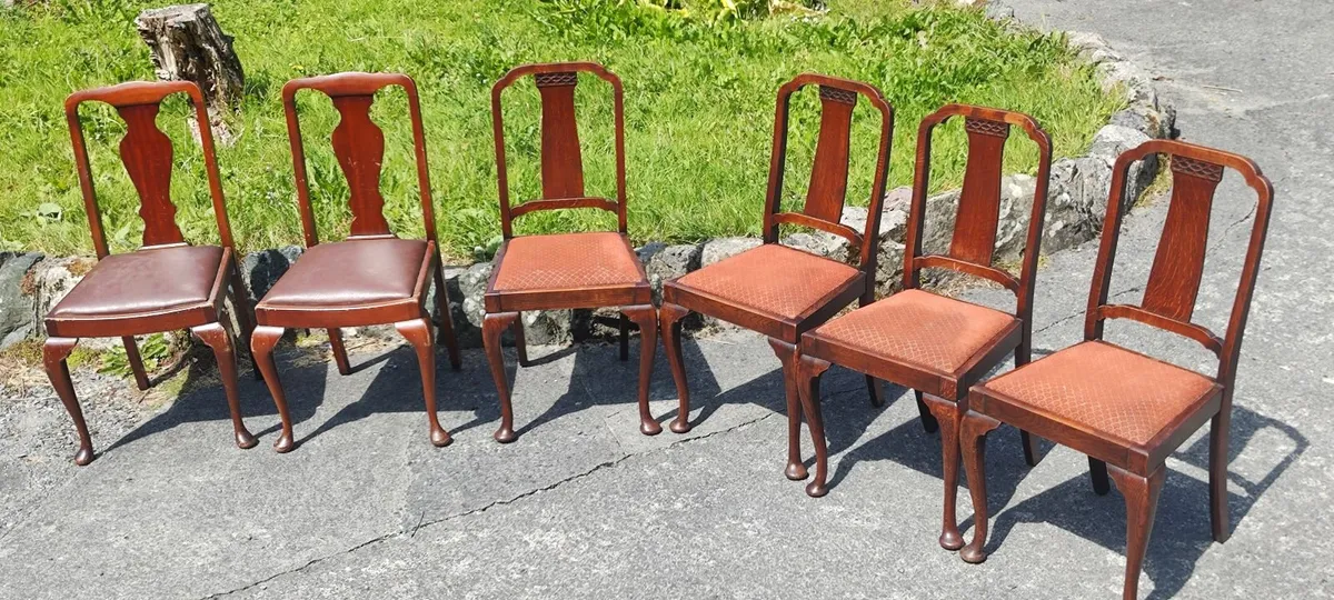 Hardwood Vintage Dining Chairs - Price Cut - Image 1