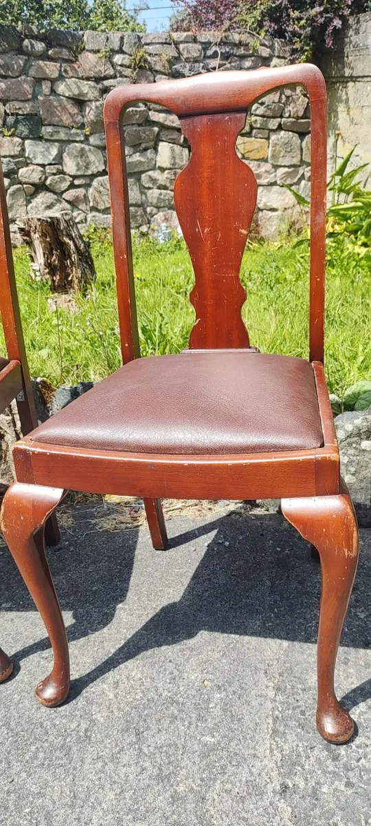 Hardwood Vintage Dining Chairs - Price Cut - Image 4