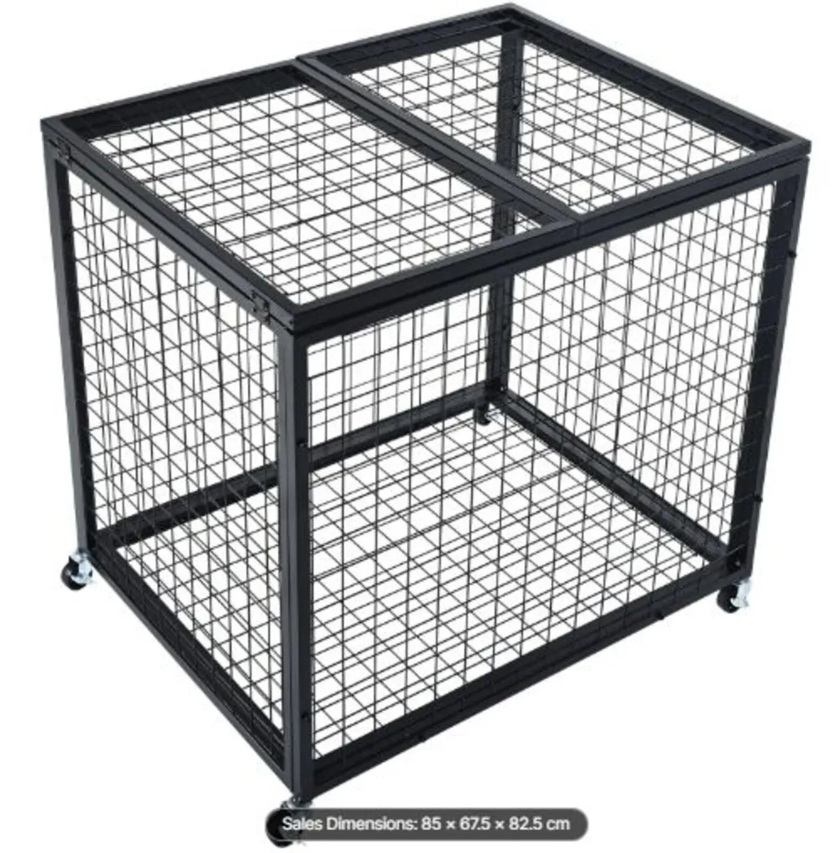 Rolling Sports Ball Storage Cart, Basketball Cage - Image 4