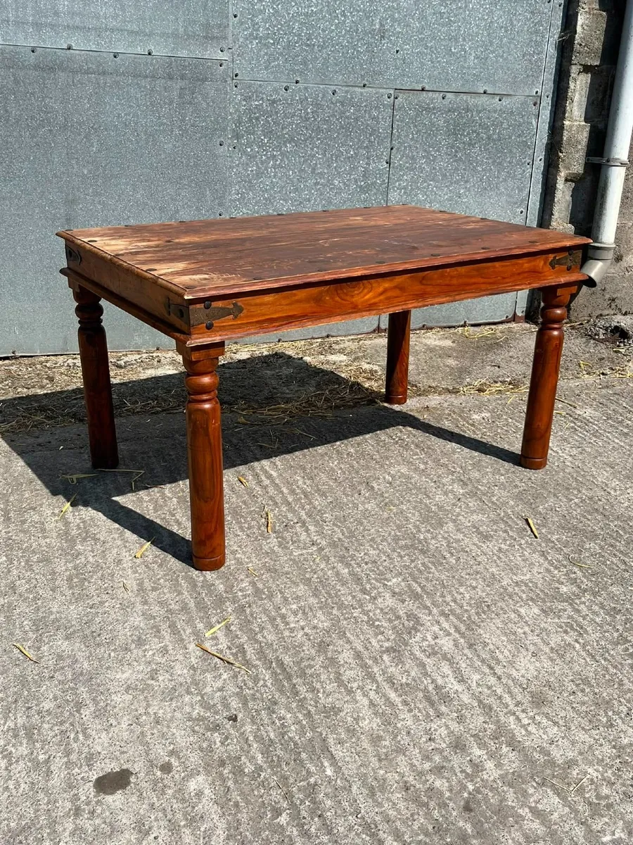 Mexican Pine Style Table & Chairs - Image 4