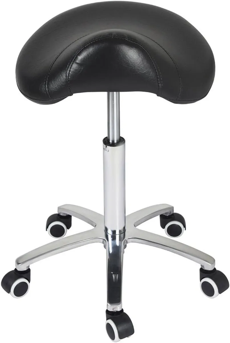 Saddle Stool Massage Rolling Work Chair for Beauty - Image 1