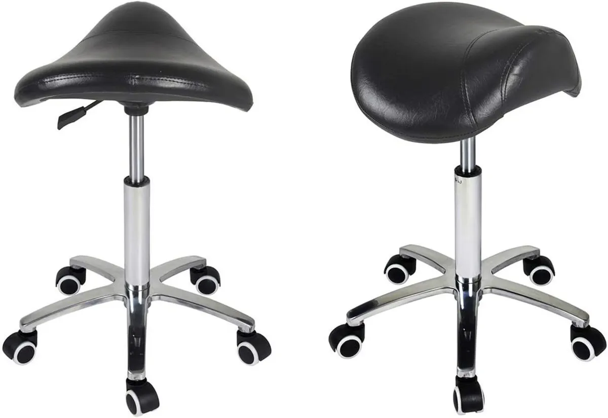 Saddle Stool Massage Rolling Work Chair for Beauty - Image 3