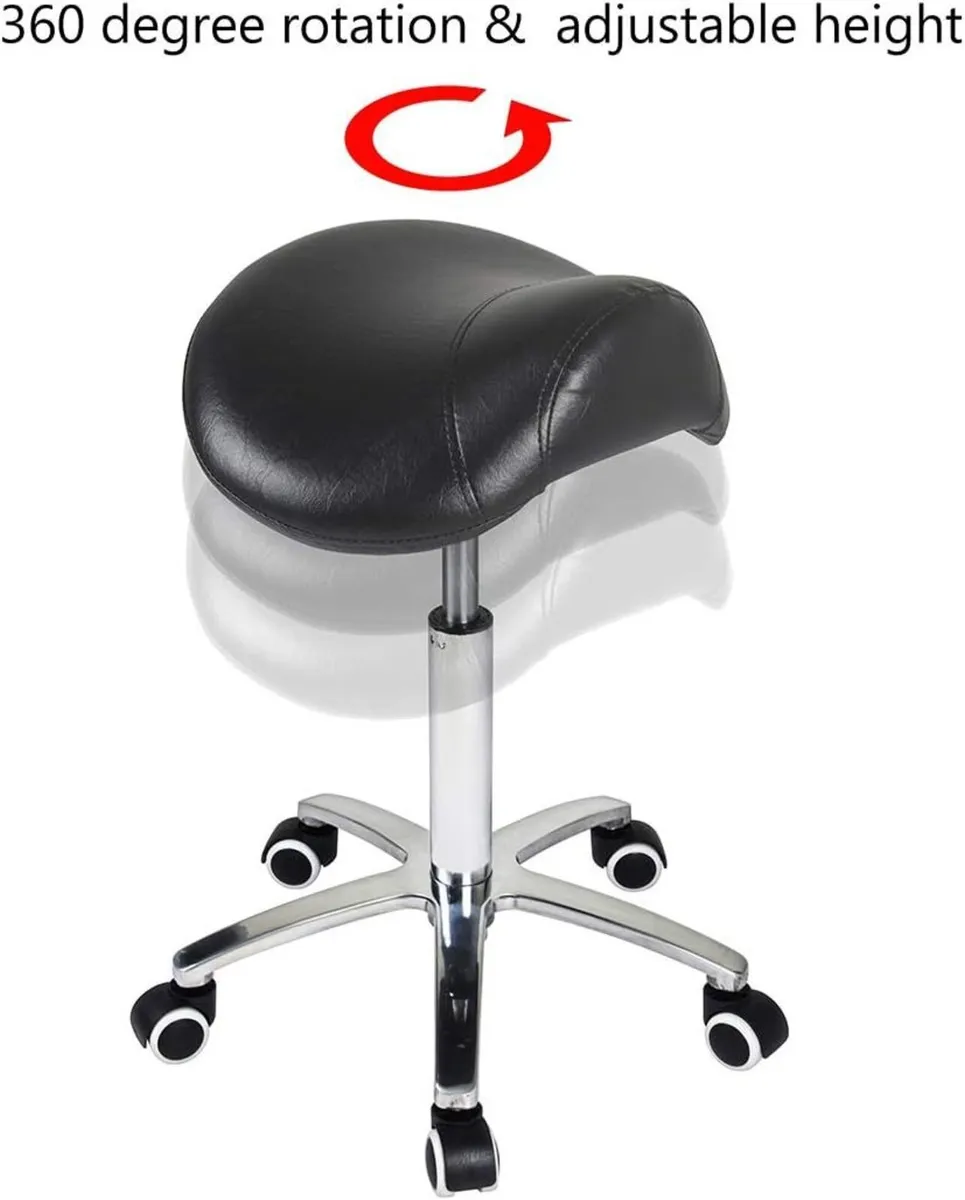 Saddle Stool Massage Rolling Work Chair for Beauty - Image 4
