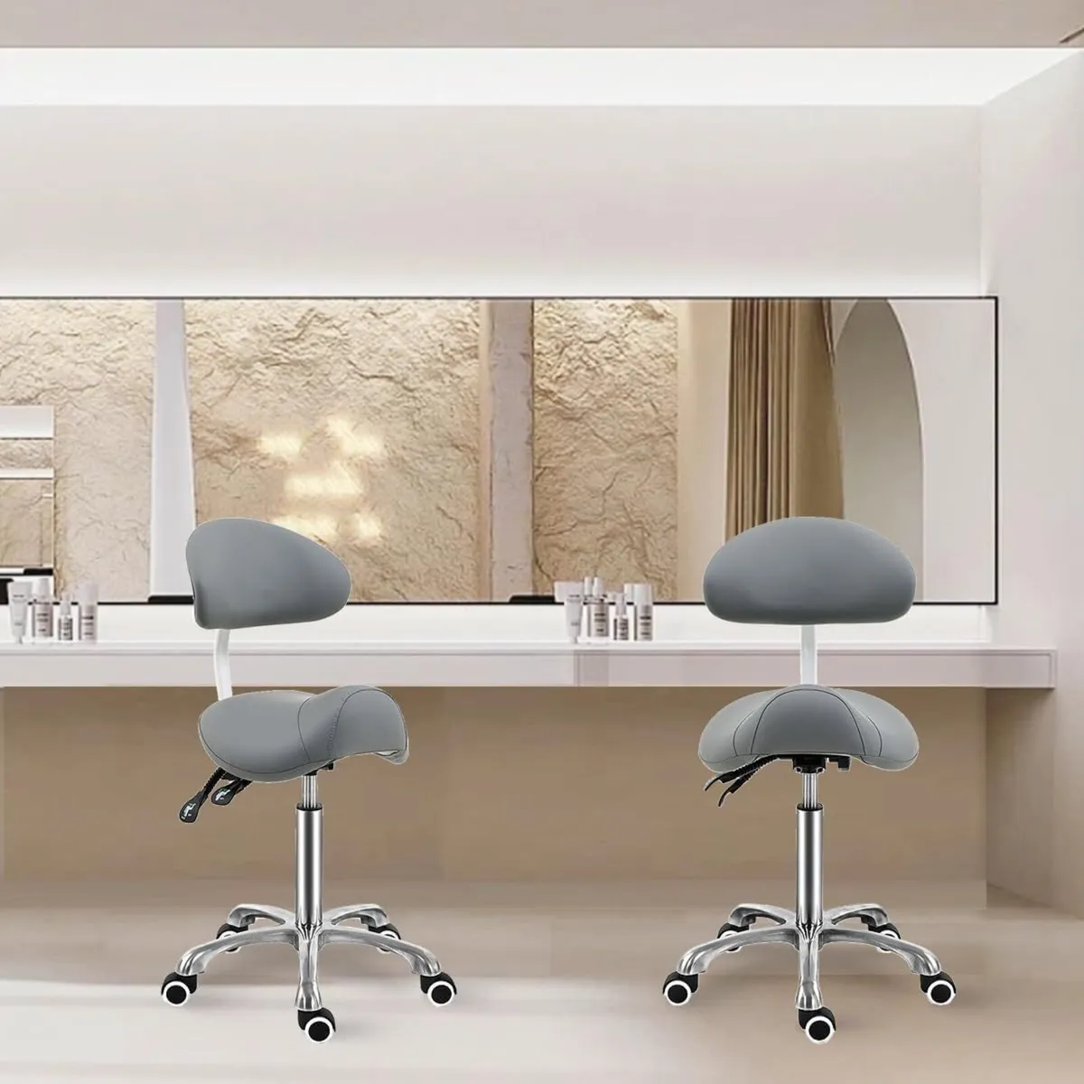 Stool Chair with Back Support Ergonomic - Image 2