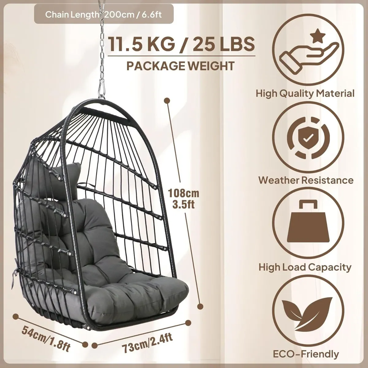 Hanging Egg Chair Stand - Image 3