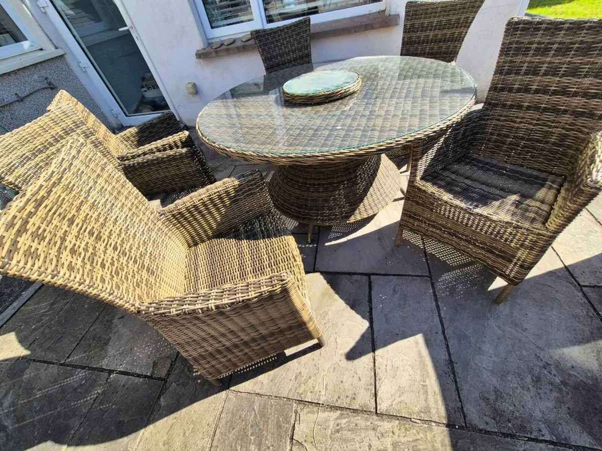 6 seater rattan garden set - Image 4