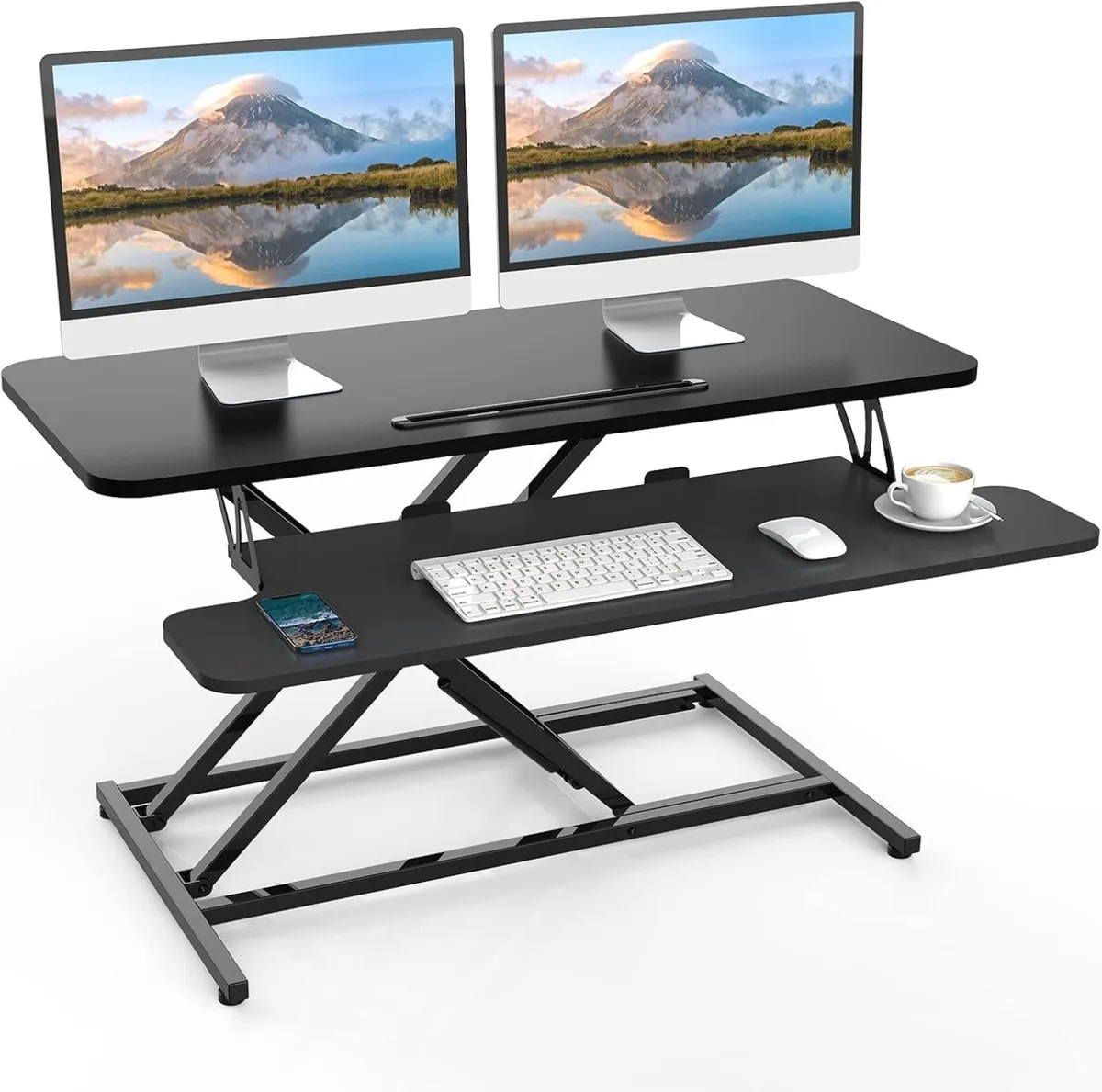 Ergomaker Standing Desk Converter 36" Wide Height - Image 1