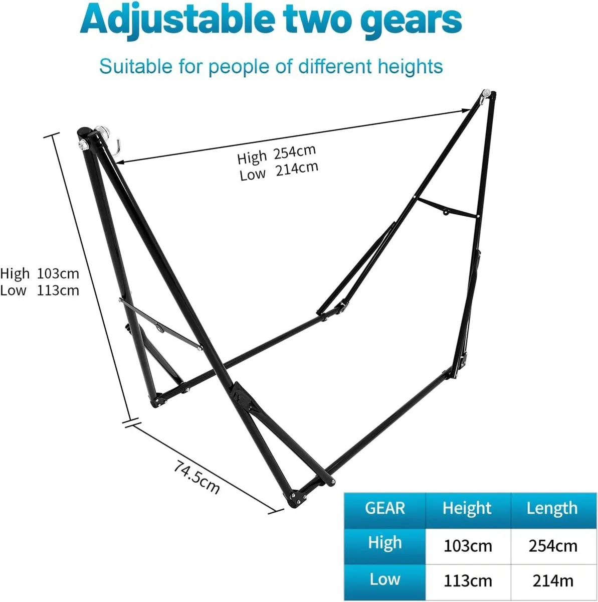 Portable Hammock with Stand for Outside Or Inside - Image 2