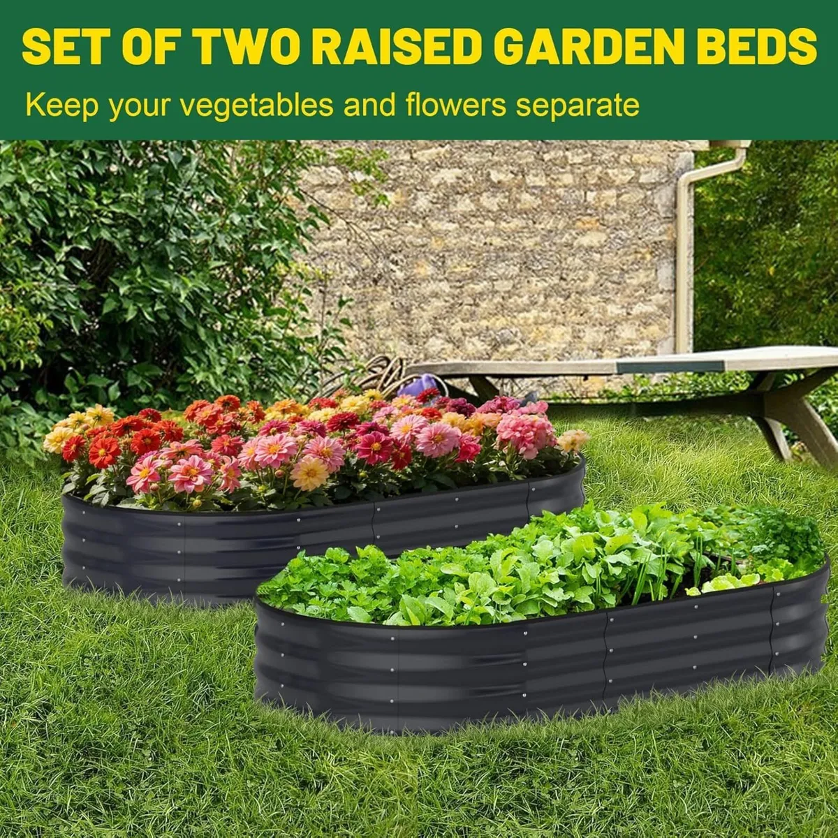 Raised Beds for Garden Galvanised Planters Box - Image 2