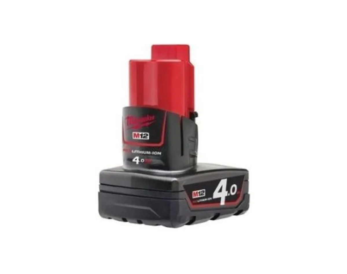 Milwaukee M12B4 12v 4Ah Red Li-Ion Battery