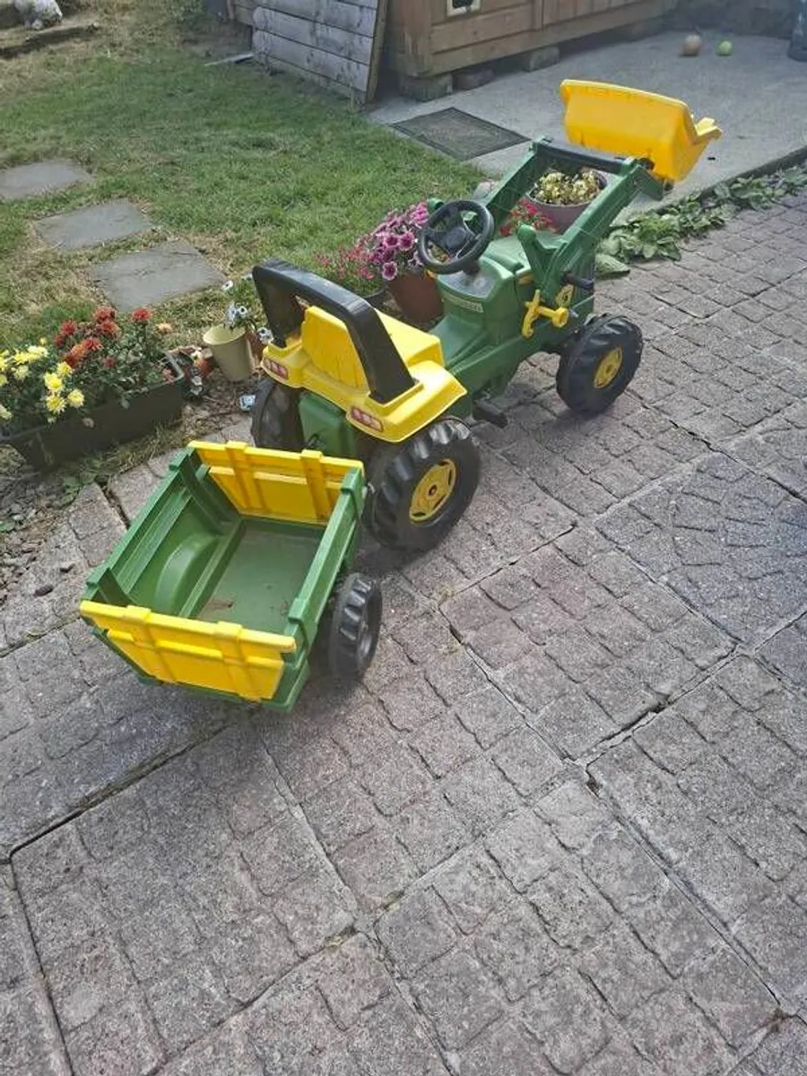 John Deere Roly Toys Tractor and Trailer - Image 2