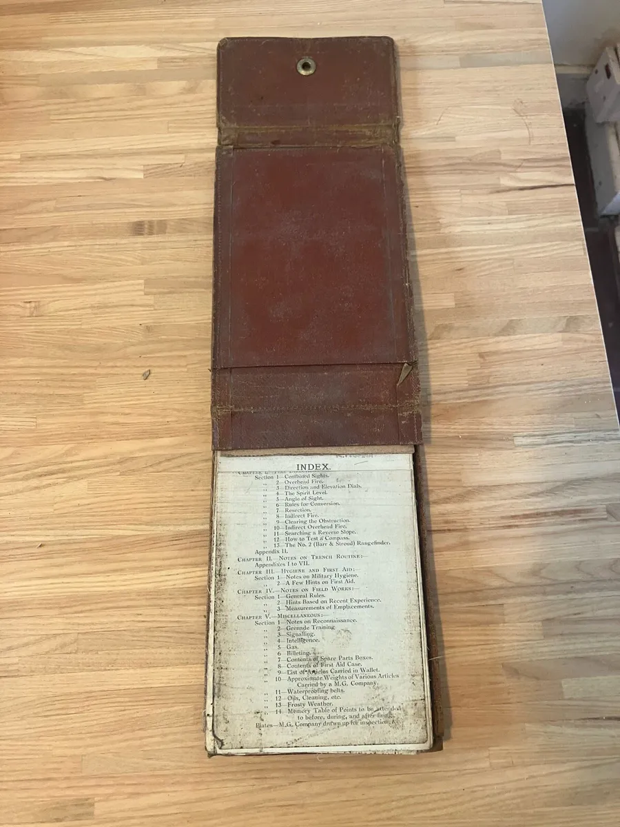 Original WW1 Machine Gunner Pocket Book - Image 4