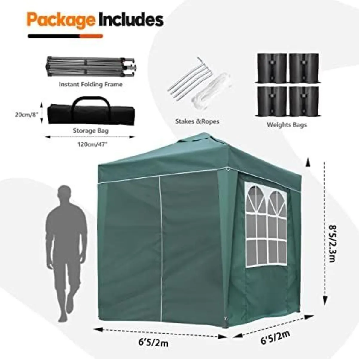 Pop Up Gazebo 2x2m - Image 3