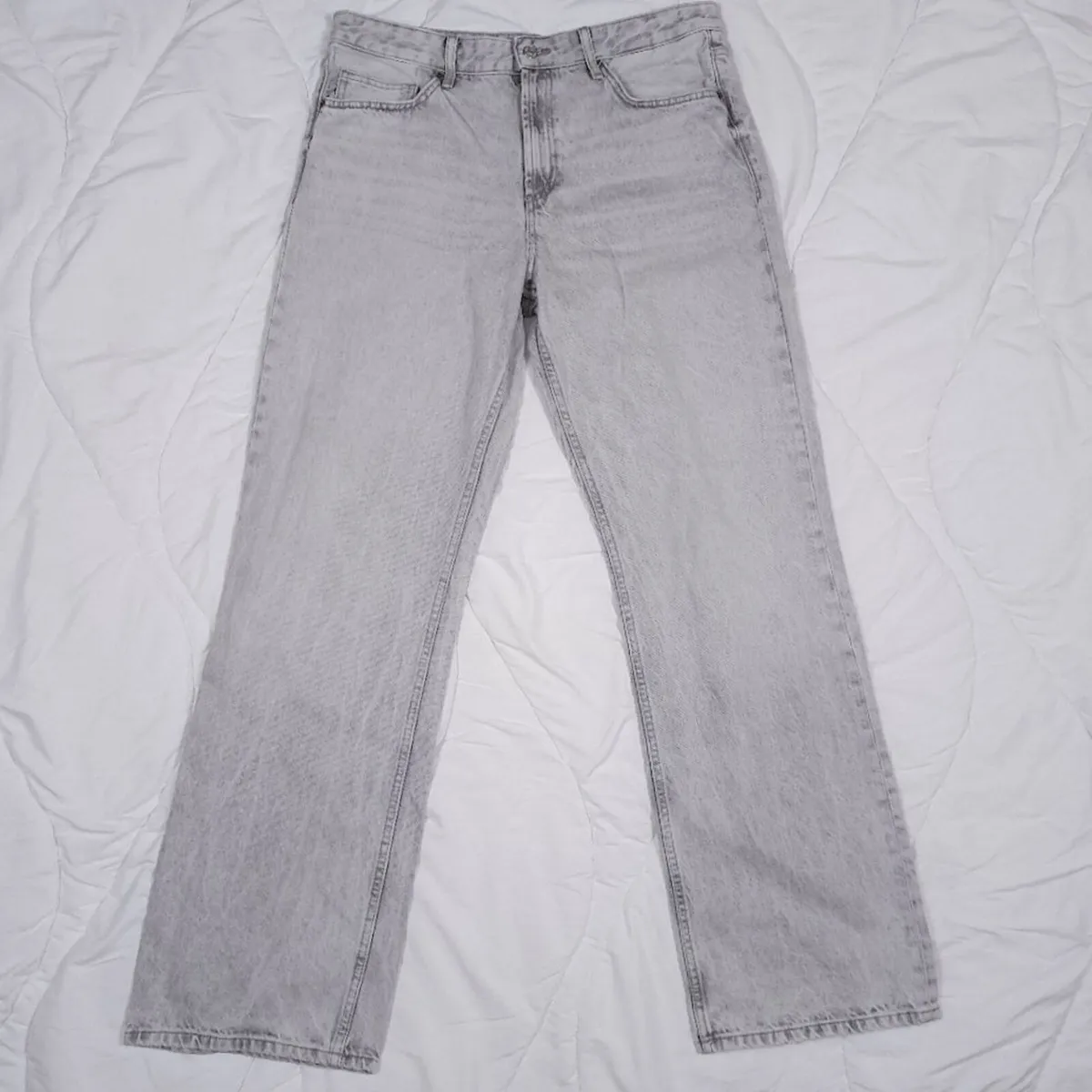 Zara Grey Straight Leg Denim Jeans 16UK/44EU - Image 1