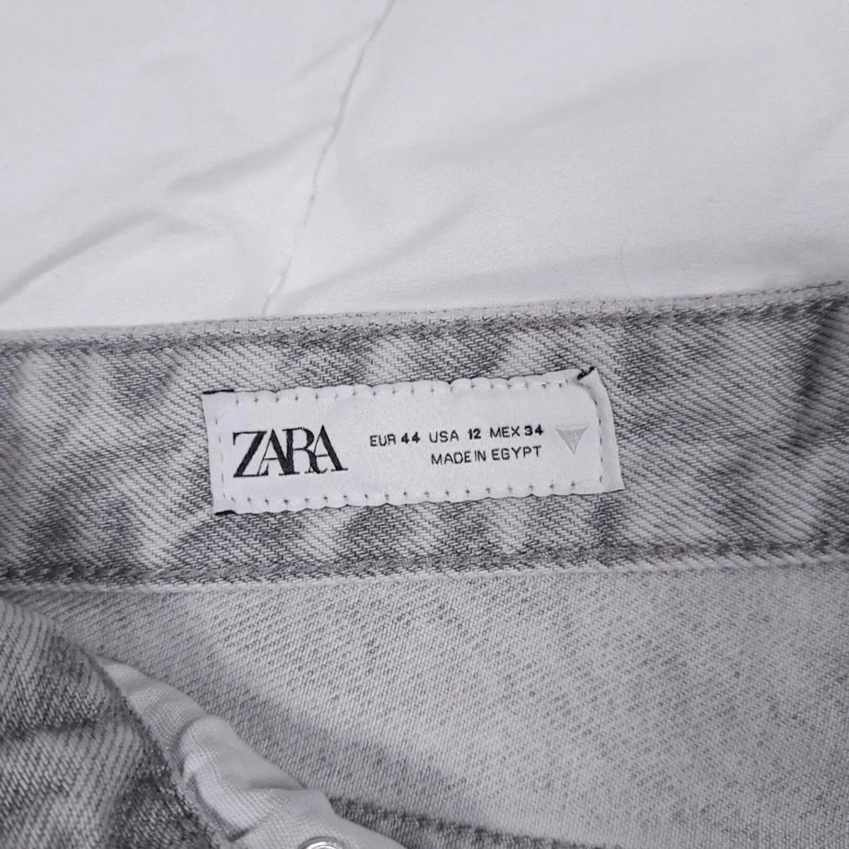 Zara Grey Straight Leg Denim Jeans 16UK/44EU - Image 4