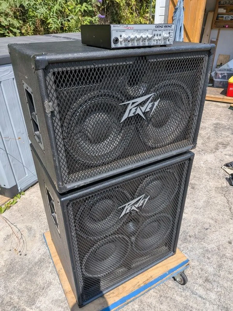 Genz-Benz Shuttle 3.0 Bass Head + Peavey 410/210 TVX Cabs, Full Stack (One Owner), Sale or Swap for Banjo/Bouzouki - Image 1