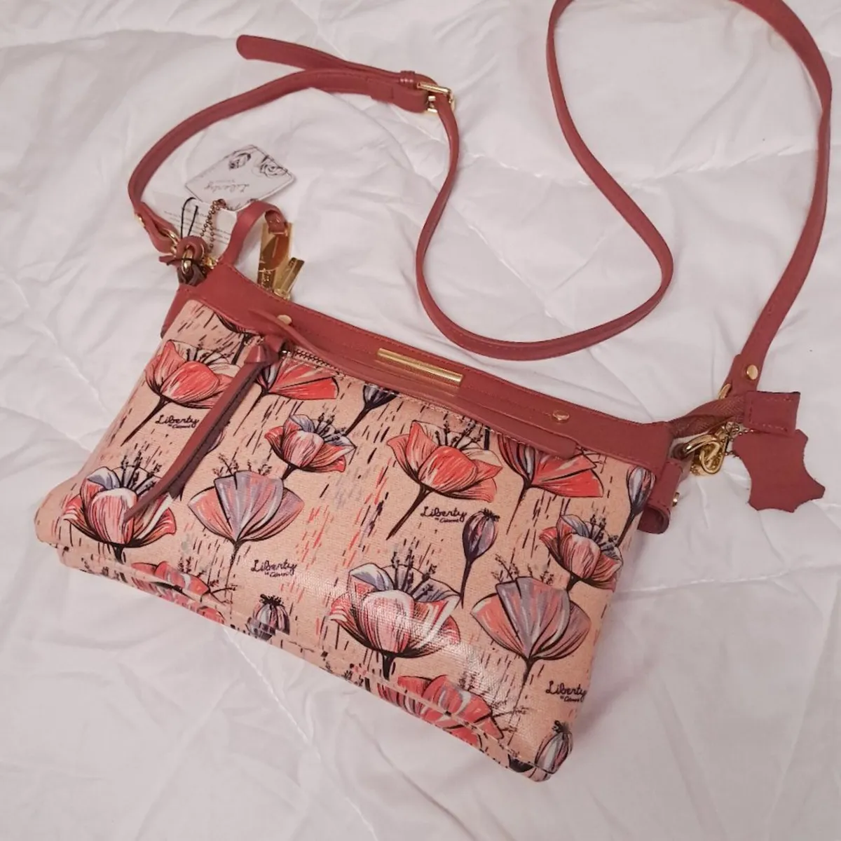 Liberty by Gionni Pink Floral Crossbody Bag - Image 1