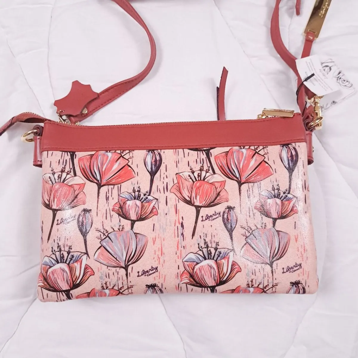 Liberty by Gionni Pink Floral Crossbody Bag - Image 4