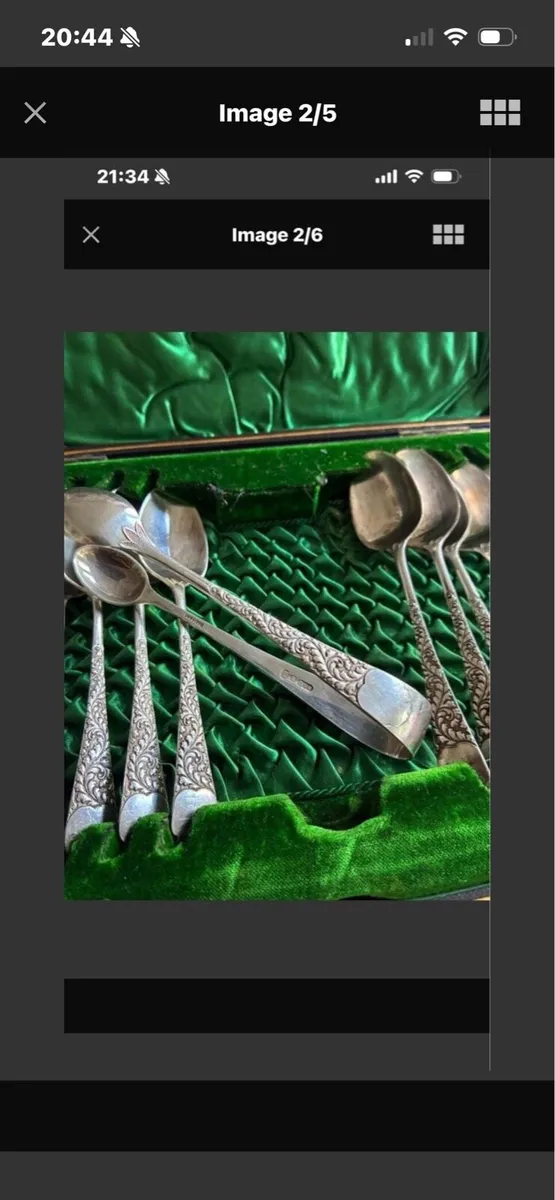 Antique Sterling Spoons & Thongs set - Image 3