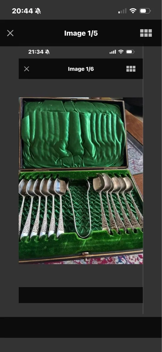 Antique Sterling Spoons & Thongs set - Image 1