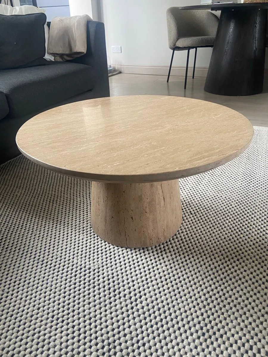 Coffee Table - Travertine top - Image 1