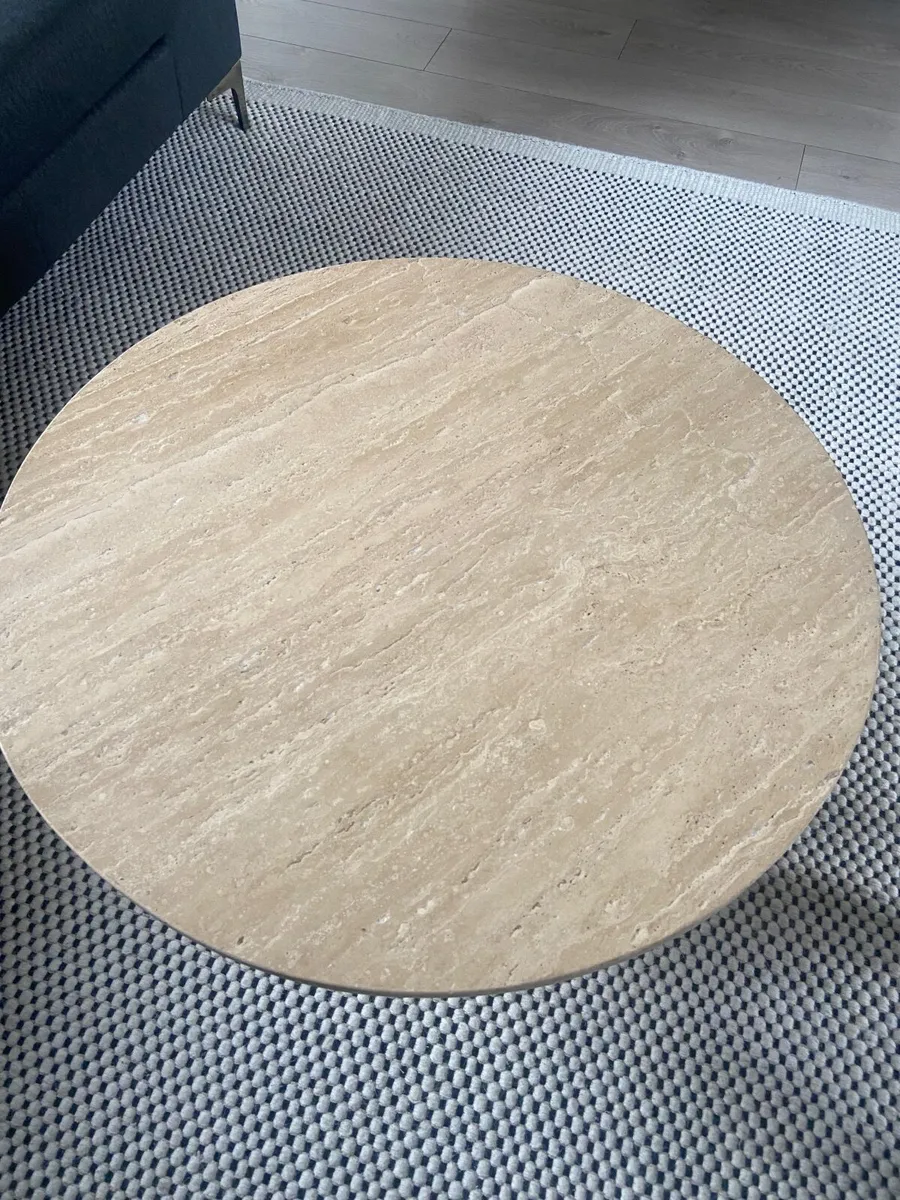 Coffee Table - Travertine top - Image 2