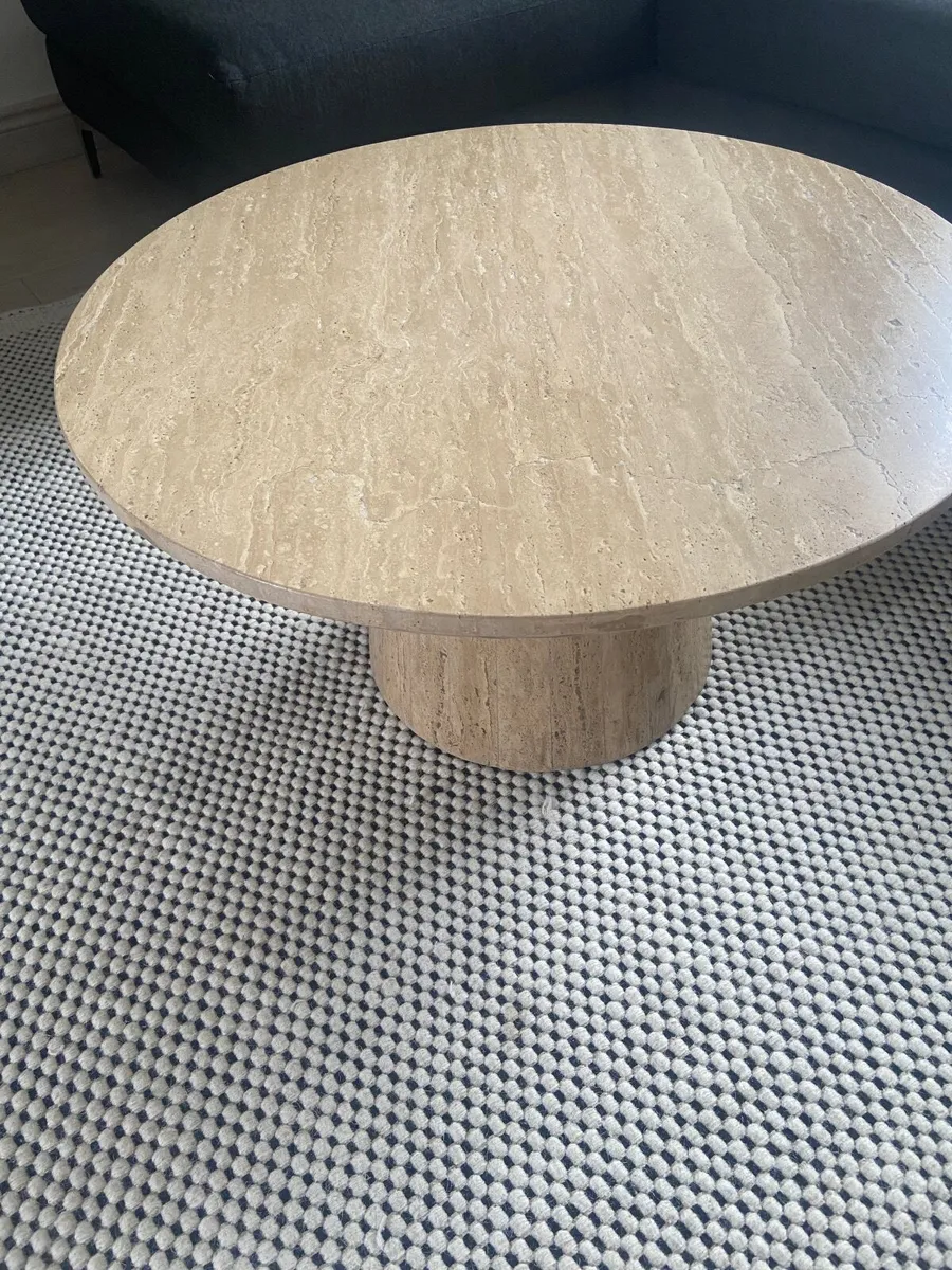 Coffee Table - Travertine top - Image 3