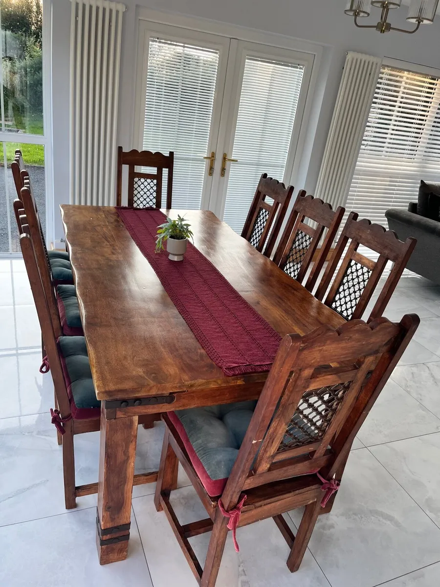 Dining table with 8 chairs - Image 3