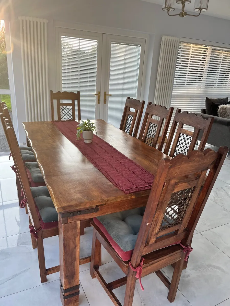 Dining table with 8 chairs - Image 4