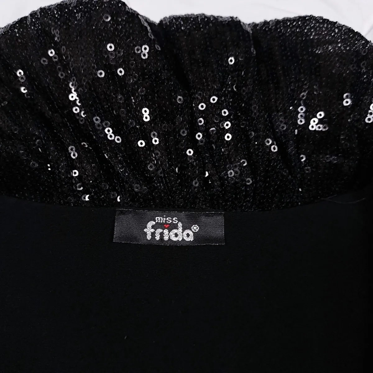 Miss Frida Black Y2K Sequin Bolero Size S - Image 4