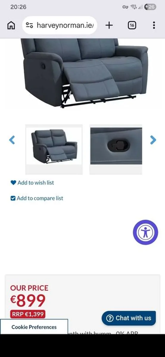 2 seater recliner - Image 3