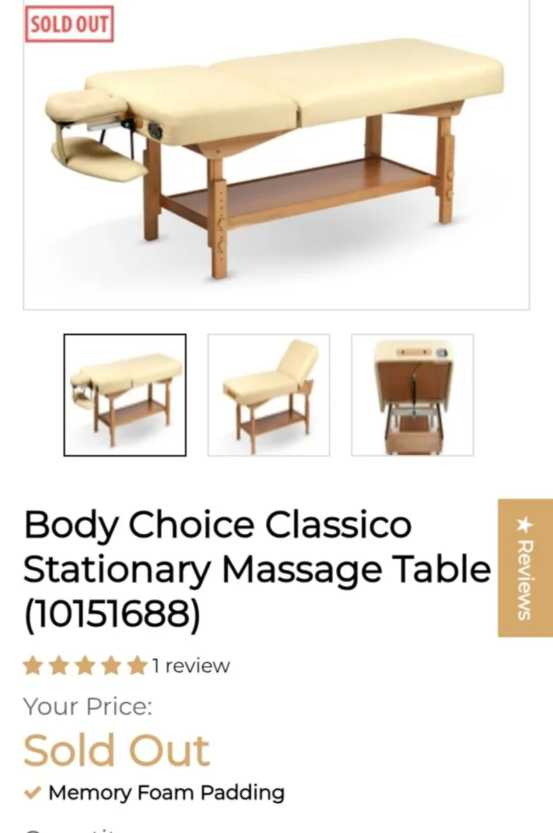 Fabulous Stationary Massage Table - Image 1